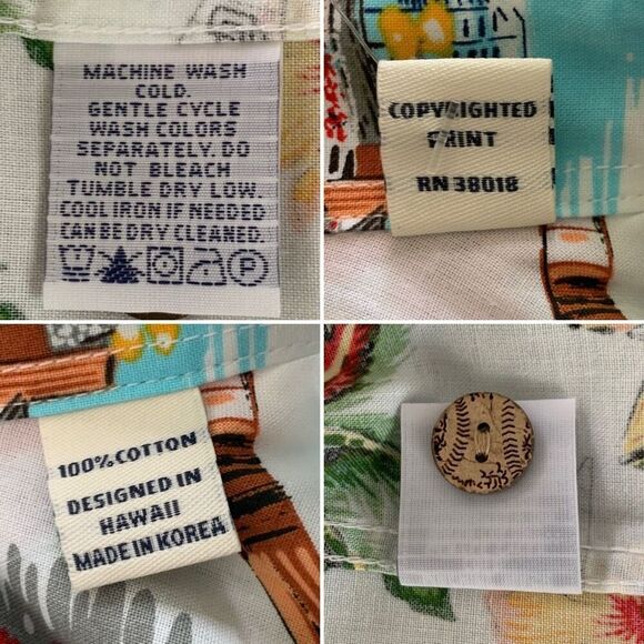 Reyn Spooner Official Men's San Diego Padres White Scenic Logo Button-Up Shirt S - Picture 8 of 10